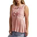 Women's Tribal Embroidered Babydoll Sleeveless Scoop Neck Blouse