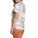 Women's Tribal Printed Flutter Sleeve Blouse Scoop Neck T-Shirt