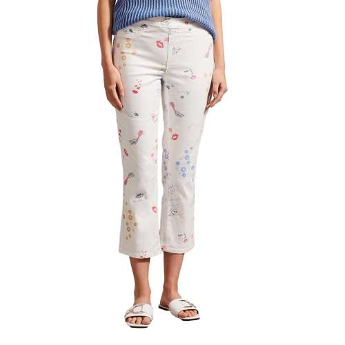 Women's Tribal Audrey Printed Pull On Straight Crop Pants