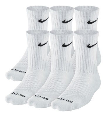 Adult Nike Dri-FIT Crew 6 Pack Socks 