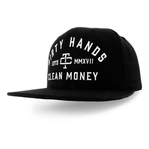 Men's Troll Co. Clothing Dirty Hands Clean Money Flat Brim Adjustable Hat