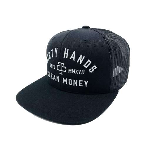 Men's Troll Co. Clothing Dirty Hands Clean Money Meshback Snapback Hat