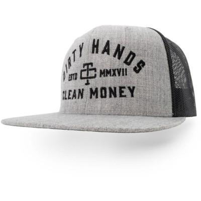 Men's Troll Co. Clothing Dirty Hands Clean Money Flat Brim Mesh Snapback Hat