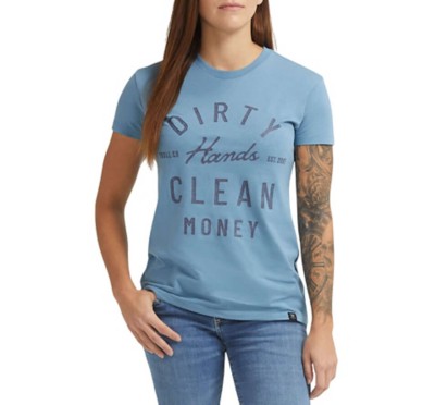 Women's Troll Co. Clothing Dirty Hands Clean Money Juno T-Shirt