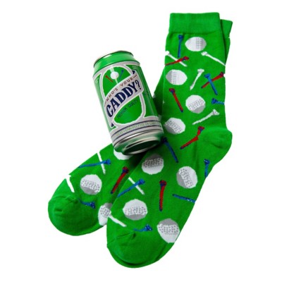Men's Hatley/Little Blue House Little Blue House Who's Your Caddy Beer Can Crew Socks