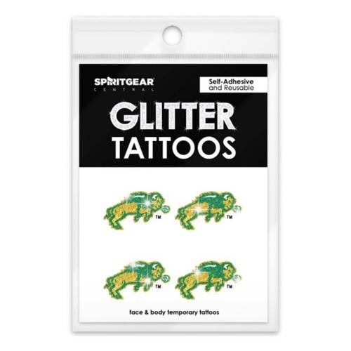 Spirit Gear North Dakota State Bison 4pk. Glitter Tattoos - Primary Image