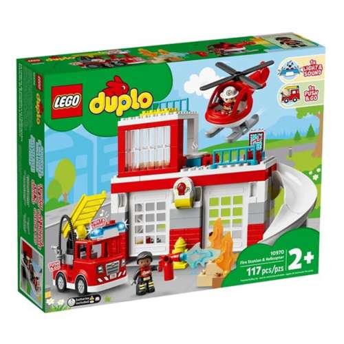 LEGO DUPLO Town Fire Station & Helicopter 10970 Building Set