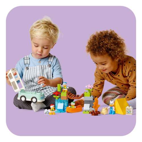 LEGO DUPLO Disney Mickey and Friends Camping Adventure 10997 Toddler  Building Toy Set, Features 4 LEGO DUPLO Toy Figures: Daisy Duck, Huey,  Dewey and