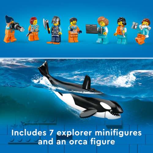 Download A Lego Figure Is Floating In The Water Wallpaper