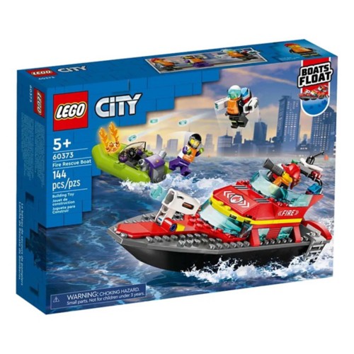 LEGO City Fire Rescue Boat 60373 Building Set - Primary Image