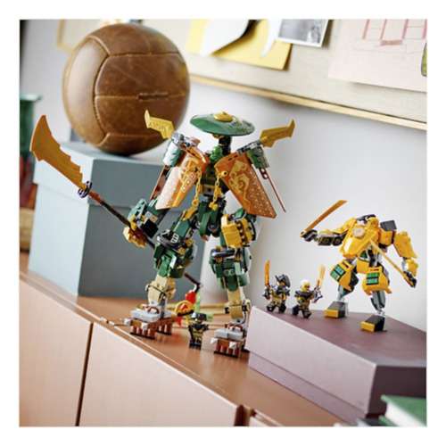 Lego ninjago 71794 team mech ninja di lloyd e arin, set con 2