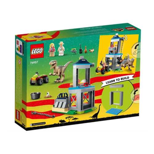 LEGO Jurassic Park Velociraptor Escape 76957 Learn to Build Dinosaur Toy  for boys and girls, Gift for Kids Aged 4 and Up Featuring a Buildable