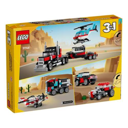 LEGO Creator 3in1 Flatbed Truck with Helicopter 31146 Building Set