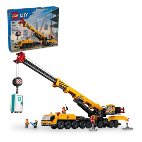 LEGO City Yellow Mobile Construction Crane Toy Set 60409 - Primary Image