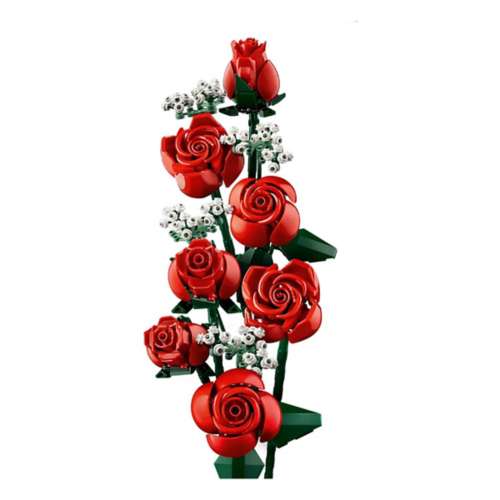 Lego 3 Red Rose Flowers Plant with White Pot / Friends / City Mini Figure  Garden