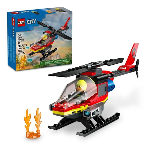 LEGO City Fire Rescue Helicopter 60411 Building Set