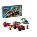 LEGO City 4x4 Fire Truck with Rescue Boat 60412 Building Set