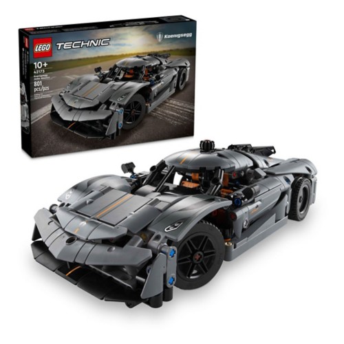 LEGO Technic Koenigsegg Jesko Absolut Grey Hypercar Sport Car Building Toy 42173 - Primary Image