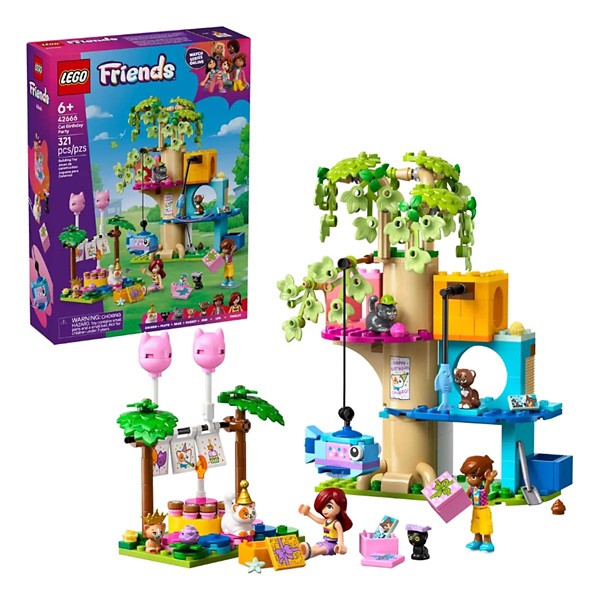 LEGO Friends Cat Birthday Party & Tree House 42666 Building Set