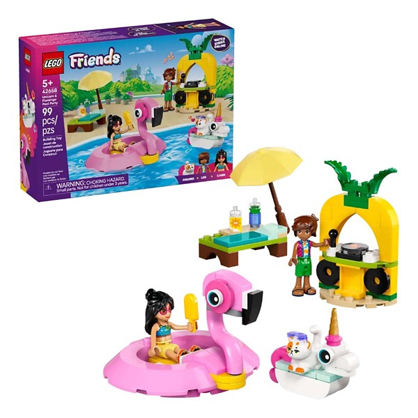 LEGO Friends Unicorn & Flamingo Pool Party 42658 Building Set