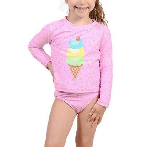 Toddler Girls' Ingear Ice Cream Rashguard Swim Set