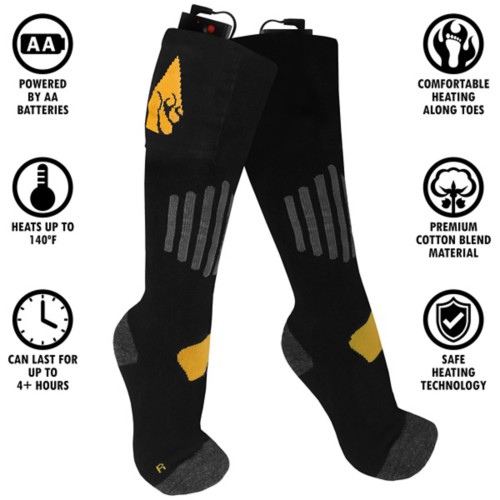 ActionHeat AA Cotton Battery Heated Knee High Hunting Socks - Primary Image