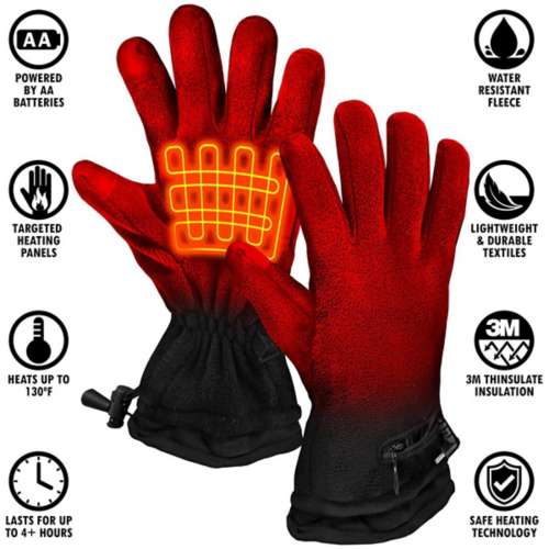 Actionheat Aa Battery Heated Fleece Gloves 