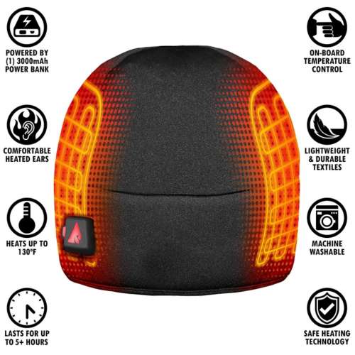 Adult ActionHeat 5V Battery Heated Winter Beanie