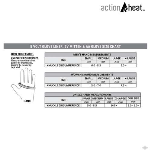 Men's ActionHeat 5V Battery Heated Glove Liner