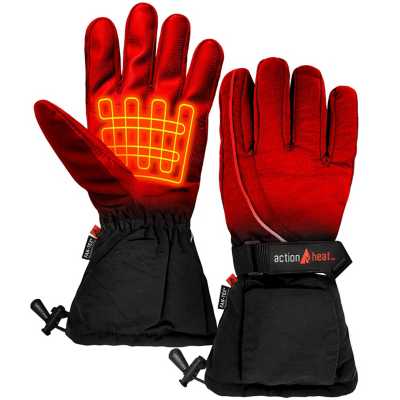 Mens Actionheat Aa Battery Heated Snow Gloves