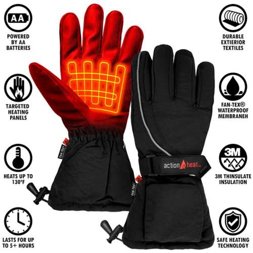 Men's ActionHeat AA Battery Heated Snow Gloves | SCHEELS.com