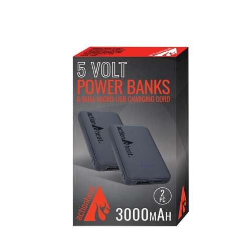 ActionHeat 5V 3000 Replacment 2 Pack Power Banks