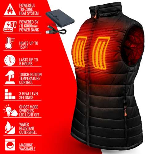 Women's ActionHeat 5V Battery Heated Puffer Vest