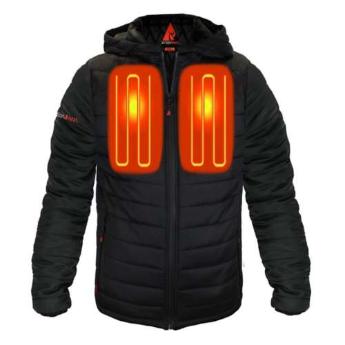 Men's ActionHeat 5V Battery Heated Detachable Hood Mid Down Puffer Jacket
