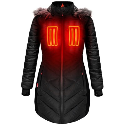 Women's ActionHeat 5V Battery Heated Hooded Mid Puffer Parka