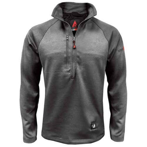 Men s ActionHeat 5V Battery Heated Shirt Long Sleeve 1 4 Zip