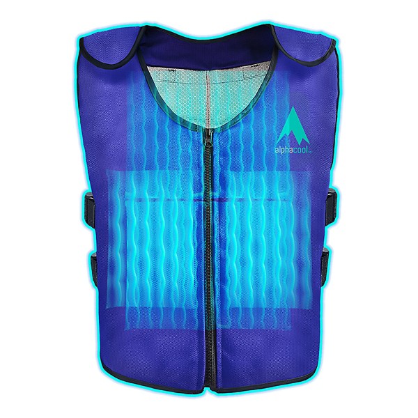 ALPHACOOL Adult  Arctic Cooling Ice With Self-Fill Reusable Ice Packs Vest