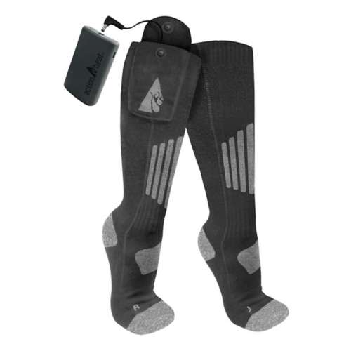 Men's ActionHeat Cotton 3.7V Rechargeable Heated Knee High Socks