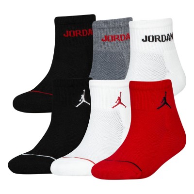 Kids' Jordan Legend 6 Pack Quarter Socks