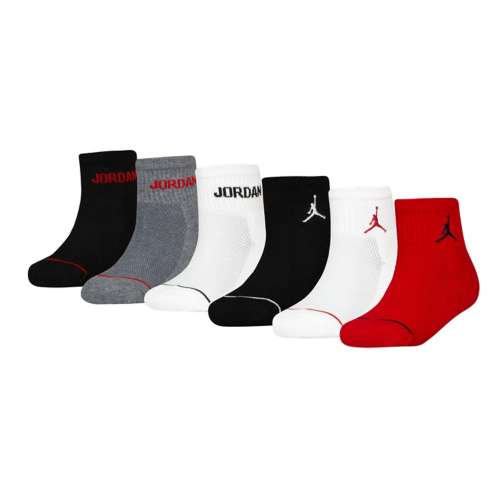 Kids' Jordan Legend 6 Pack Quarter Socks