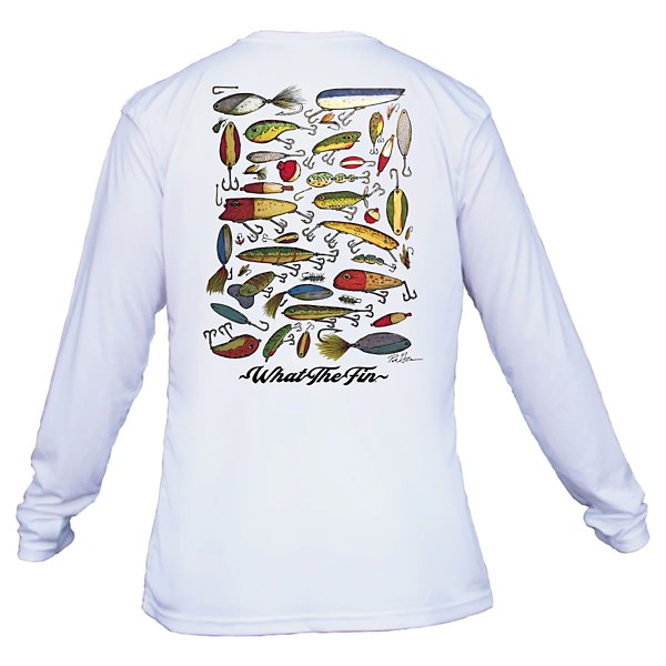 Men's What The Fin Lures Performance Long Sleeve T-Shirt - What The Fin
