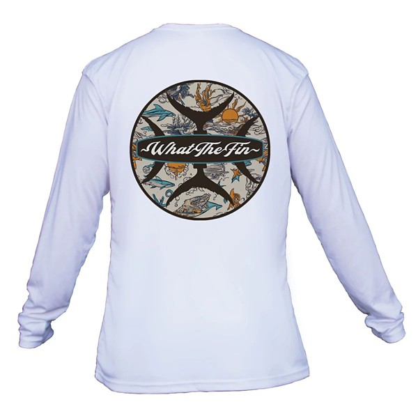 Men's What The Fin Dirty Sun Mariner Performance Long Sleeve T-Shirt - What The Fin