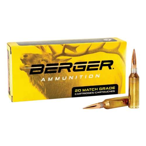 Berger Extreme Outer Limits Elite Hunter Rifle Ammunition 20 Round Box ...