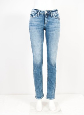 silver straight leg jeans