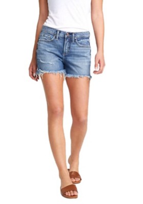 silver boyfriend jean shorts