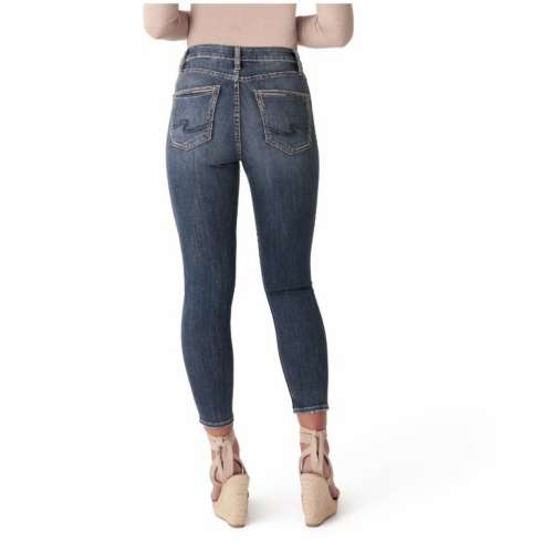 Women's Silver Jeans Co. Silver Avery Crop Slim Fit Skinny Jeans ...
