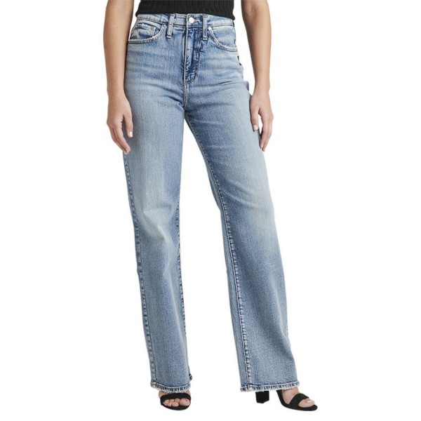 Women's Silver Jeans Co. Silver Highly Desirable Trouser Relaxed Fit Straight Jeans product image