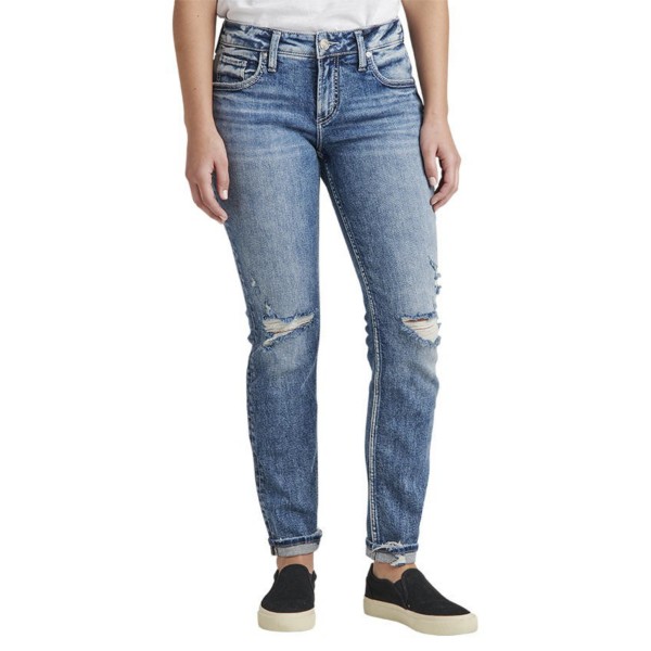 Women's Silver Jeans Co. Boyfriend Relaxed Fit Straight Jeans product image
