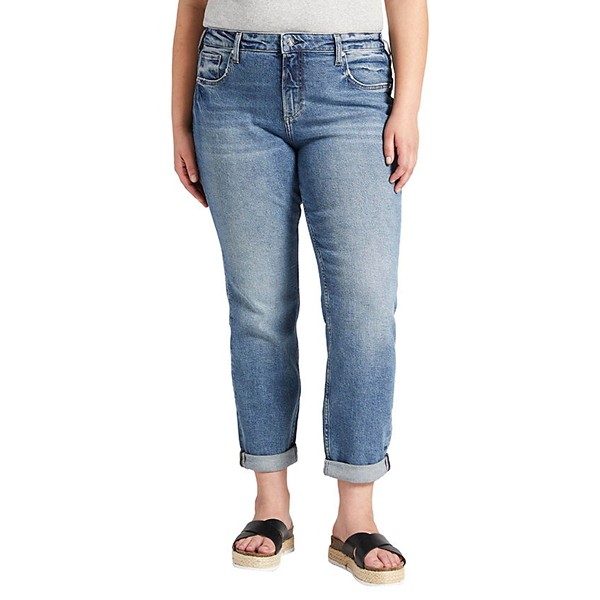 Women's Silver Jeans Co. Beau Plus Slim Fit Girlfriend Jeans product image