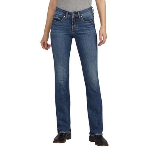 Women's Silver Straight jeans Co. Suki Curvy Bootcut Straight jeans